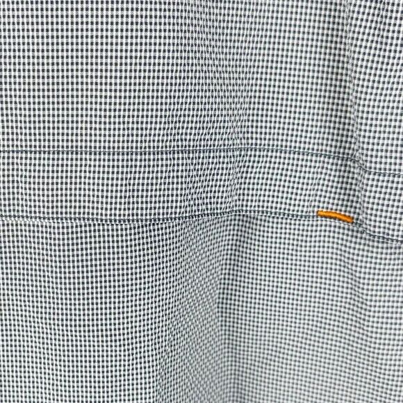 Orvis Navy Gray Casual Button Down Textured Fabric Roll Tab Fishing Shirt Sz L - Picture 3 of 12